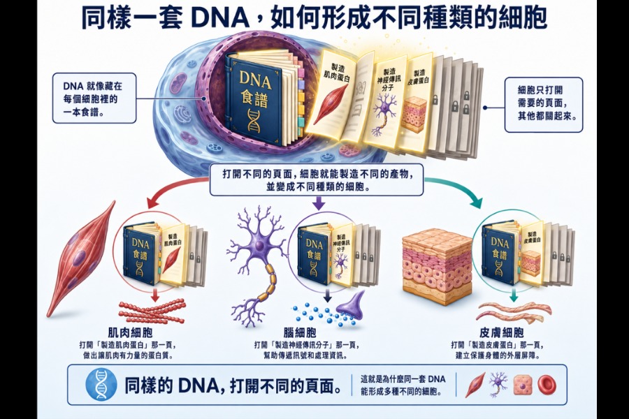 DNA 的秘密開關：細胞如何決定哪些基因要啟動