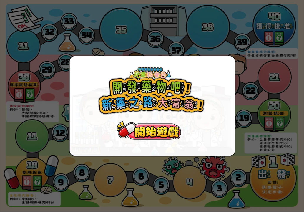 新藥開發大富翁──數位板