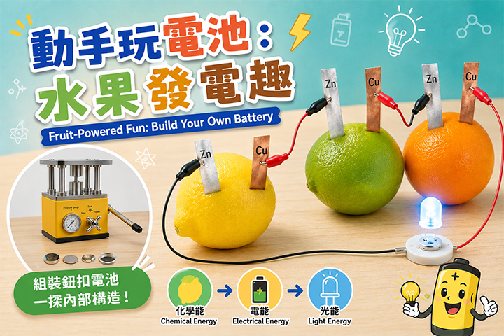 動手玩電池：水果發電趣